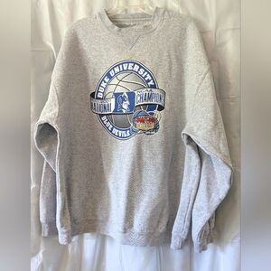 Duke University BlueDevils 2001 NCAA National Champions Gray Crewneck Sweatshirt